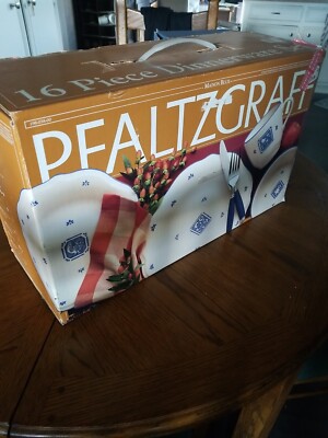 16 pc Pfaltzgraff Maison Blue Dinner salad Cereal Bowls mugs NEW IN BOX serv 4