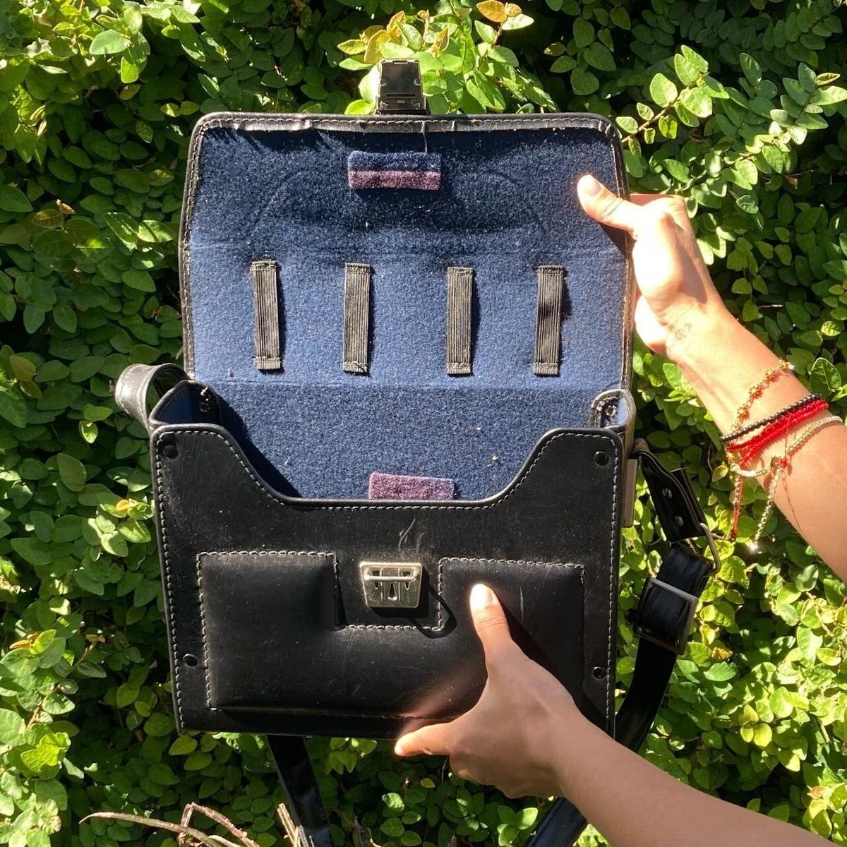 Black leather box bag cheap