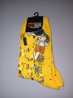Hot Sox Collection Famous Artist Series Sock Size 9-11 Yellow