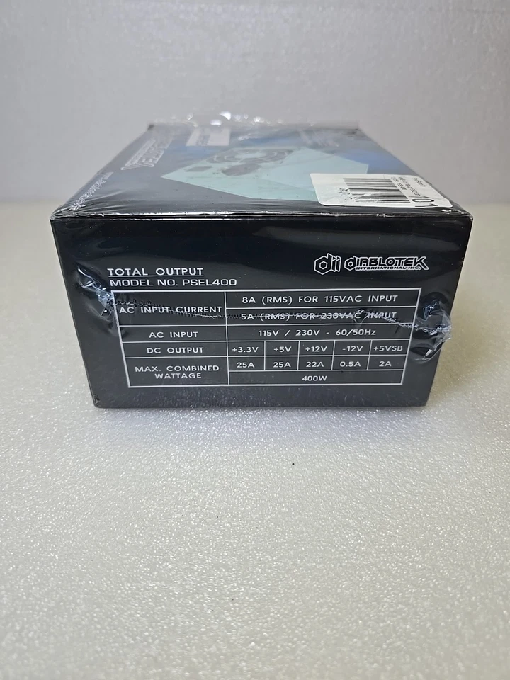 Diablotek EL Series PSEL400 400Watt ATX Power Supply New In Box - Image 2 of 4