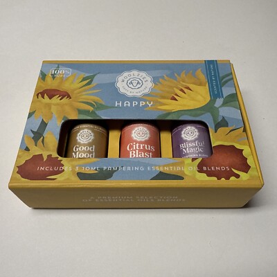 Happy Essential Oils Collection Good Mood, Citrus Blast & Blissful Magic