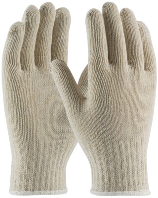 12 PR. WHITE COTTON BLEND STRING KNIT PROTECTIVE WORK GLOVES GLOVE LINERS LARGE