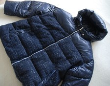 Bcbg Maxazria Sapphire Navy Winter Puffer Hooded Coat Jacket Xxl Bnwt