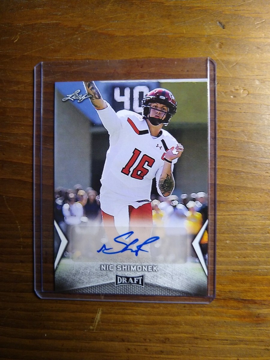 2018 Leaf Draft Autograph auto #BANS1 Nic Shimonek Auto | eBay