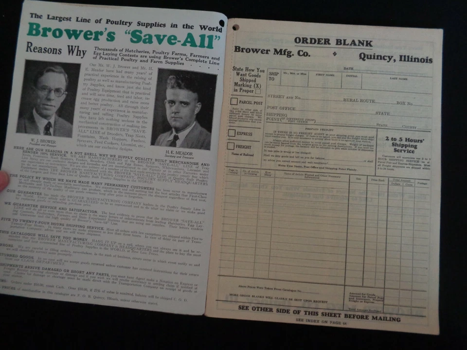 Brower Mfg Co Catalog 32 Quincy IL Poultry Stock Farm Supplies Farming Chickens - Image 4 of 4