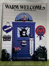 Vintage Warm Welcomes 12 Friendly Greetings Cross Stitch Embroidery Fabric Paint