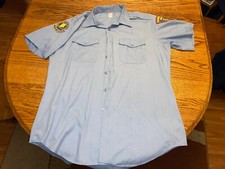 Vintage Hammond Indiana Firefighter Fireman Button down Shirt with Patch