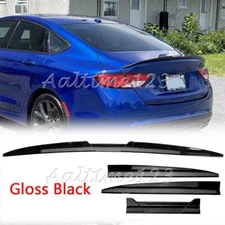 For Chrysler 200 2011-2017 Glossy Black Rear Trunk Spoiler Wing Lip Adjustable