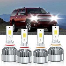 For Chevrolet Suburban 2500 2000-2006 4pcs LED Headlight Bulbs Kit 9005 9006