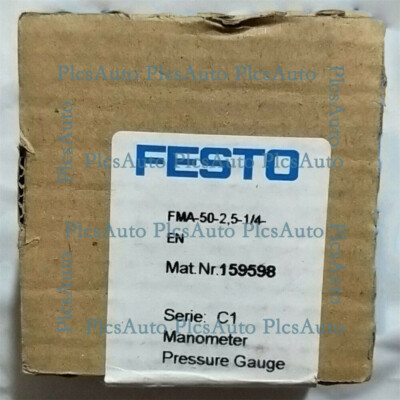 one new festo FLANGED PRESSURE GAUGE FMA-50-2,5-1/4-EN spot stock