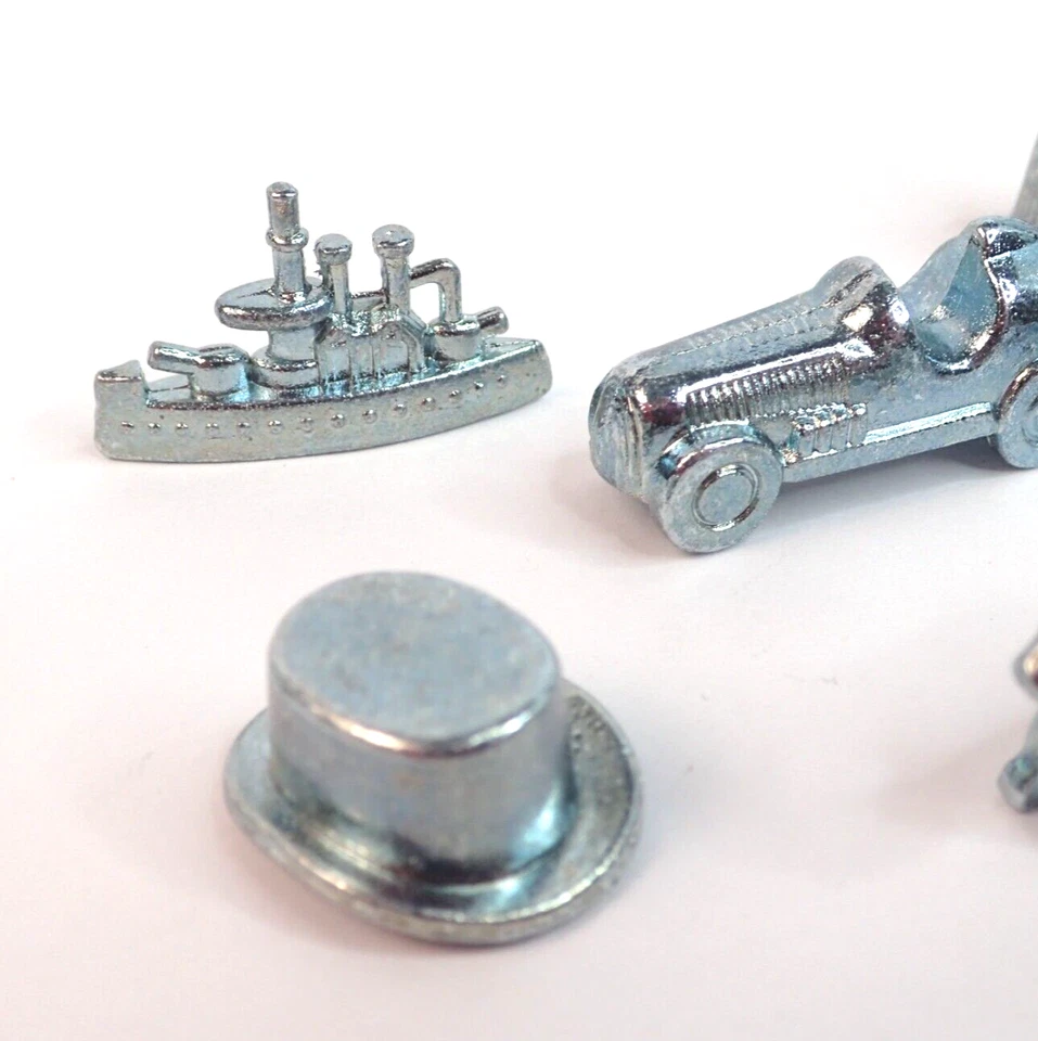 Monopoly Replacement Pieces Lot Of 8 With Cat Ship Shoe Thimble & More 2013 - Image 2 of 4