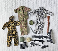 Lot of Camo Military- Clothes & Accessories - For G.I. Joe Ken Doll Strike Force