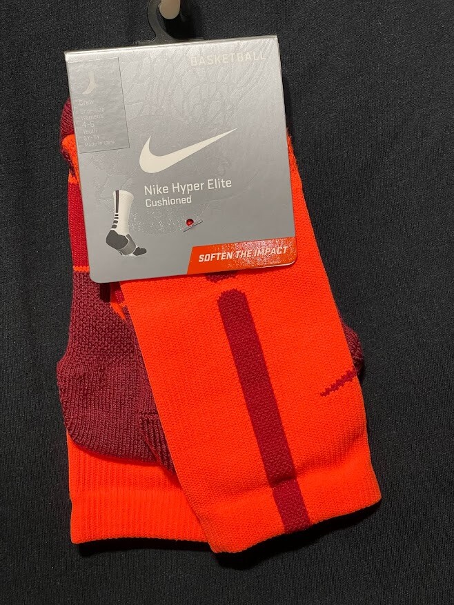 orange nike elite socks