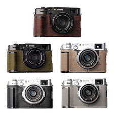 For Fujifilm X100VI Camera Half Case Leather Handle Grip Cover Bag Handmade
