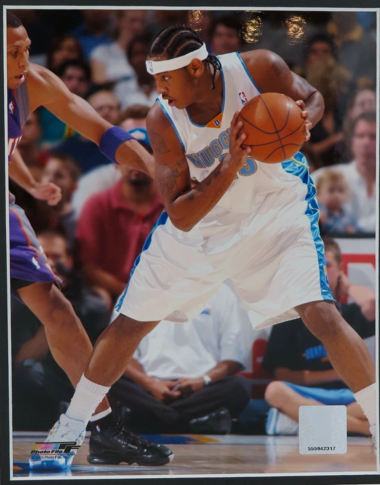 Foto de Carmelo Anthony 2003 doble mate Denver Nuggets archivo de fotos de la NBA de 12x16 Foto 2 de 4