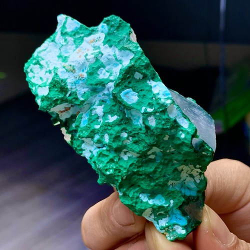 146GNatural malachite with gypsum Symbiotic mineral specimen - 第 3/24 張圖片