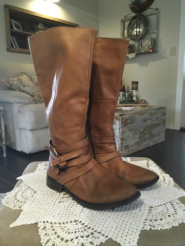 Soft Leather Knee High Boots Camel size 