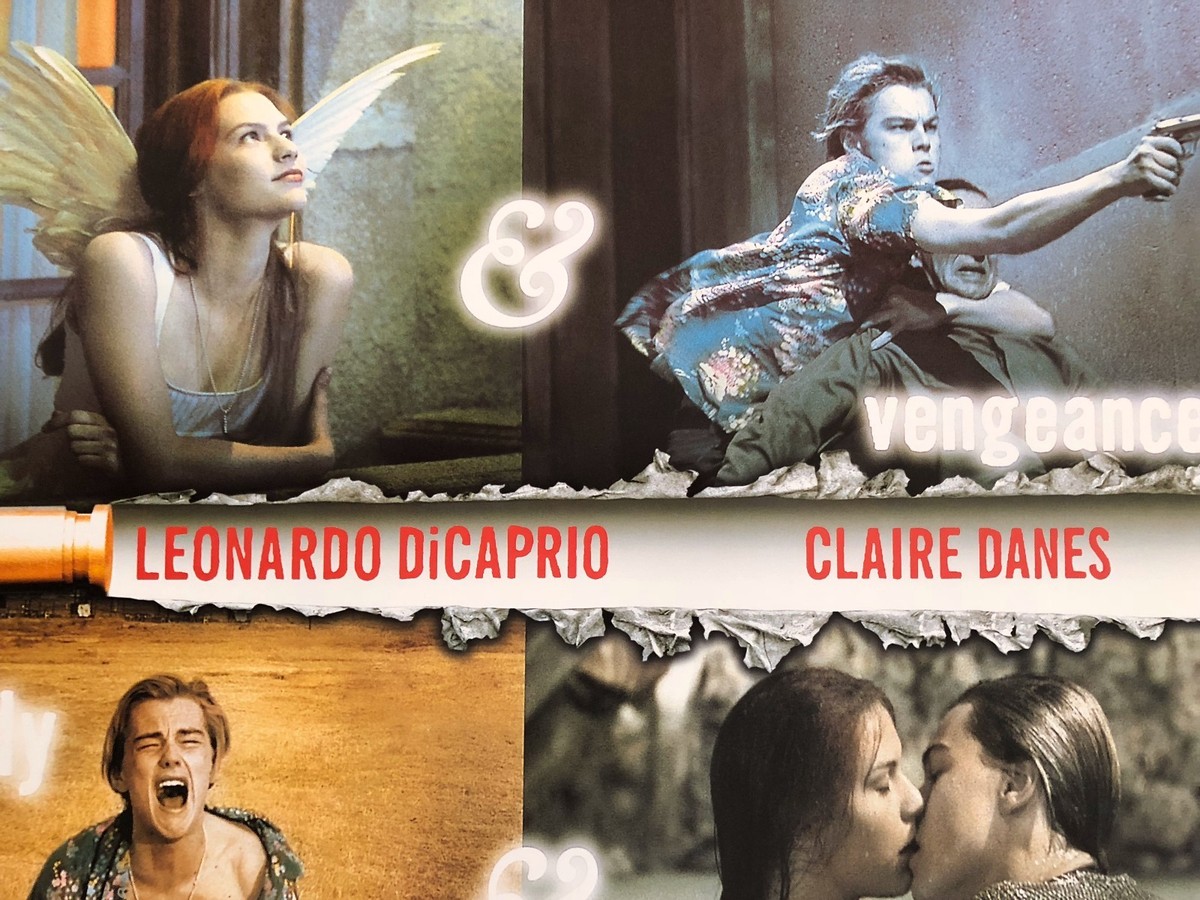ROMEO + JULIET,LEONARDO DICAPRIO,CLAIRE DANES, RARE 1997