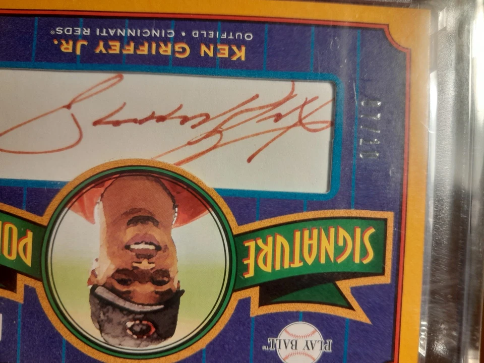 Ken Griffey Jr 2004 Upper Deck Signature Portfolio rojo automático 7/10 RARO Foto 3 de 4