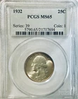 1932 Washington Quarter PCGS MS65