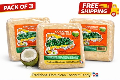 Dulce de Coco Con Leche Dulceria Rodriguez Coconut Milk Pack of 3 Free Shipping