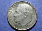 1961 Roosevelt Dime  Borderline Uncirculated details