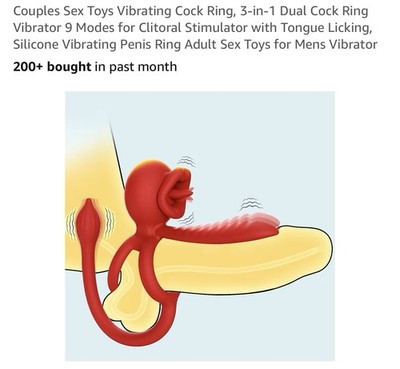 Vibrating Cock Ring Couples Sex Toys, 3-in-1 Dual Penis Ring Vibrator 9  Modes fo | eBay