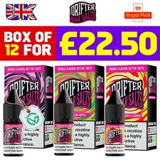 Drifter Bar Salts 10ml Nic Salt E Liquid | 10mg/20mg | Vape Juice | Pack Of 12 |