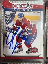 Maxim Lapierre Signed 2009/10 OPC O-PEE-CHEE Auto Card Wow!