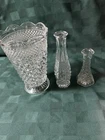 Vintage Wexford Anchor Hocking 1 Large ￼10” Vase Plus 2 Smaller 9” And 6”
