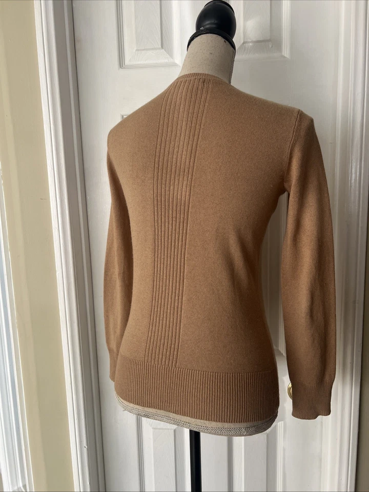 Barneys New York женские шелк и кашемир желтовато-коричневый/бежевый цвет размер S - Изображение 4 из 4