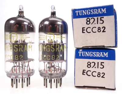 2x ECC82 = 12AU7 Tungsram pair Radio Röhre tube NOS NEW NEU - Bild 1 von 4