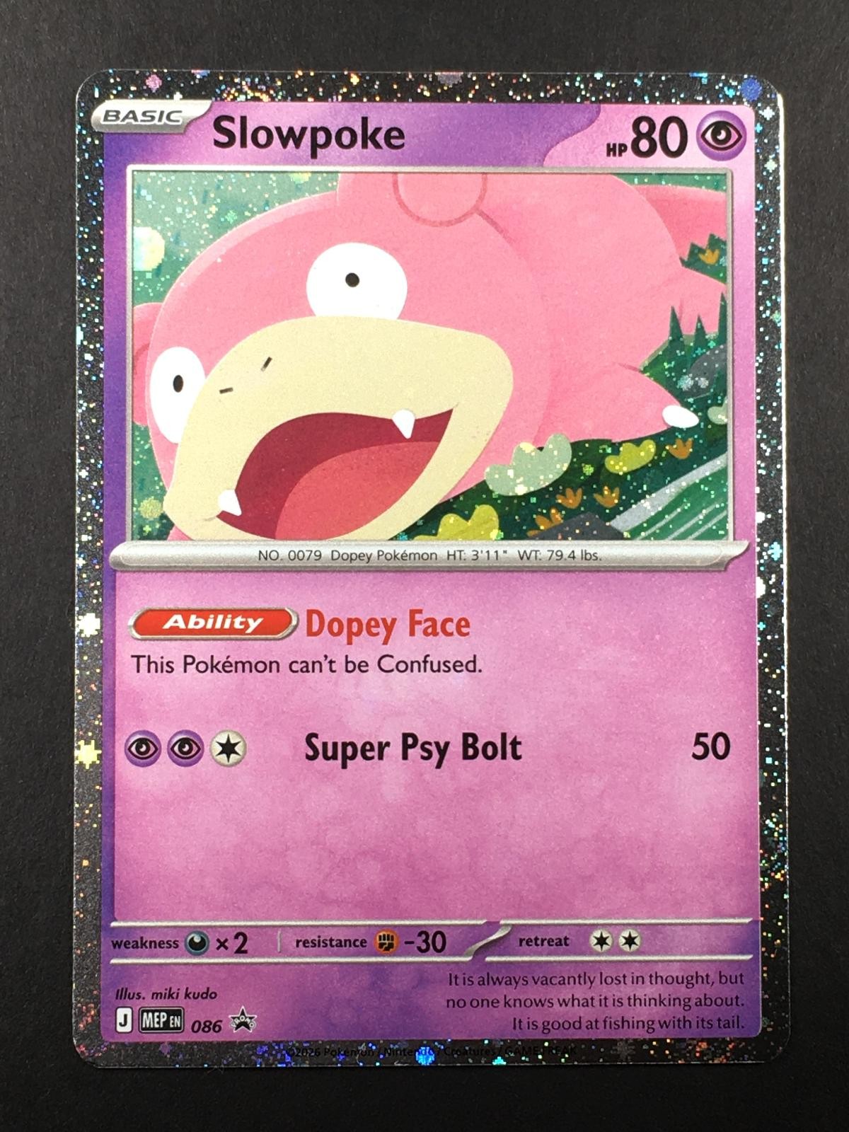 Pokemon TCG Slowpoke (Comos Holo) 086 ME: Mega Evolution Promo Regular NM/M