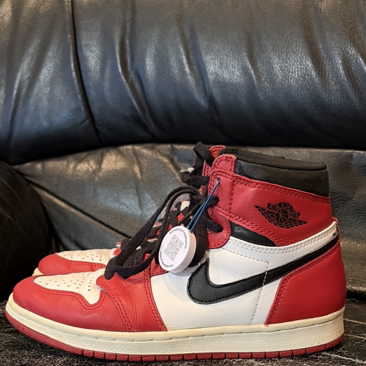 1994 Nike Air Jordan 1 Retro High Chicago Red White Black Leather
