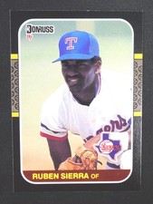 1987 DONRUSS RUBEN SIERRA Rookie RC Baseball Card #346