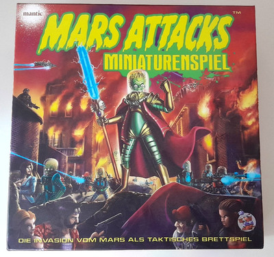 Mars Attacks Miniaturenspiel komplett bemalt mit Spielmatte von Mantic