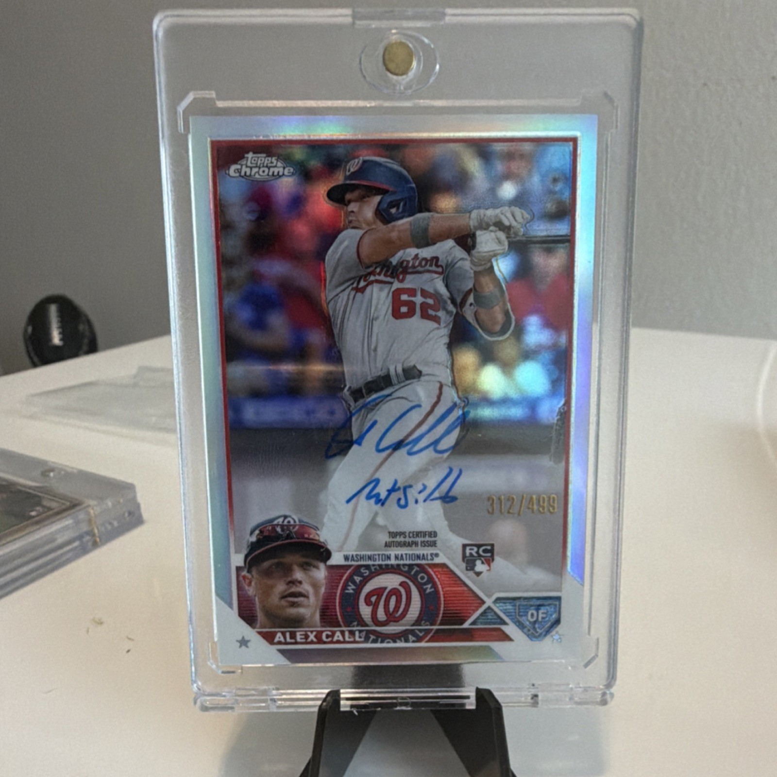 Topps Chrome 2023 Alex Call Rookie Autograph Refractor /499 Washington Nationals
