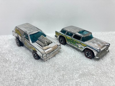 2 Redline Hot Wheels SUPER CHROMES ALIVE 55 POISON PINTO
