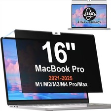 Magnetic 360 Privacy Screen Protector for MacBook Pro 16 Inch Blue Light Filter