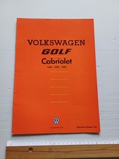 Volkswagen Golf Cabriolet 1.3- 1.6 -1.8 modelli 1984 depliant italiano originale