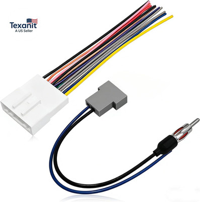 Radio Wiring Harness Kit with Antenna Adapter & Steering Wheel Control Wire, Ins
