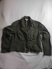Cato Jacket Womens Size XL Green Military Long Sleeve Cropped Embroidered Casual