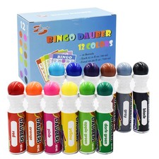 Bingo Daubers Dot Markers - Mixed Colors Set of 12 Pack