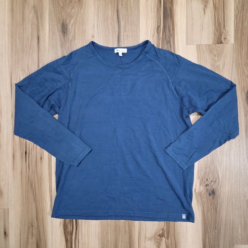 Peter Millar Long Sleeve Shirt Men’s Large Crown Lava Wash Golf Blue Pima