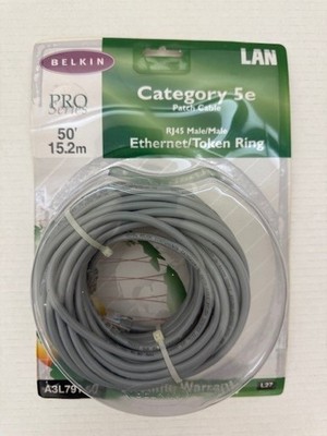 Belkin CAT 5e 50' RJ-45 Network Patch Cable, A3L791-50 Lot of 3 pieces NEW