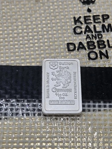 Rare Bullion Bank  1/10 Oz Fractional Silver Gryphon Silver Bar .999 tenth ounce
