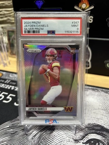Jayden Daniels 2024 Panini Prizm Silver #347 PSA 9
