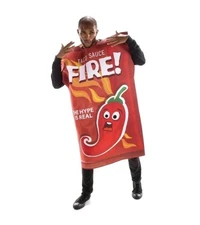 Hauntlook Fire Taco Hot Sauce Packet Funny One Size Halloween Costume Adult New
