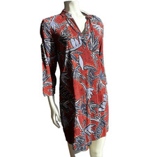 New NIC+ZOE Autumn Leaves Tunic Dress Floral Casual Cover Up Pockets Size XS