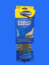 Dr. Scholl's Stability Support Insoles Women's Shoe Size 6-10 Flat Feet  Opened